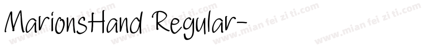 MarionsHand Regular字体转换